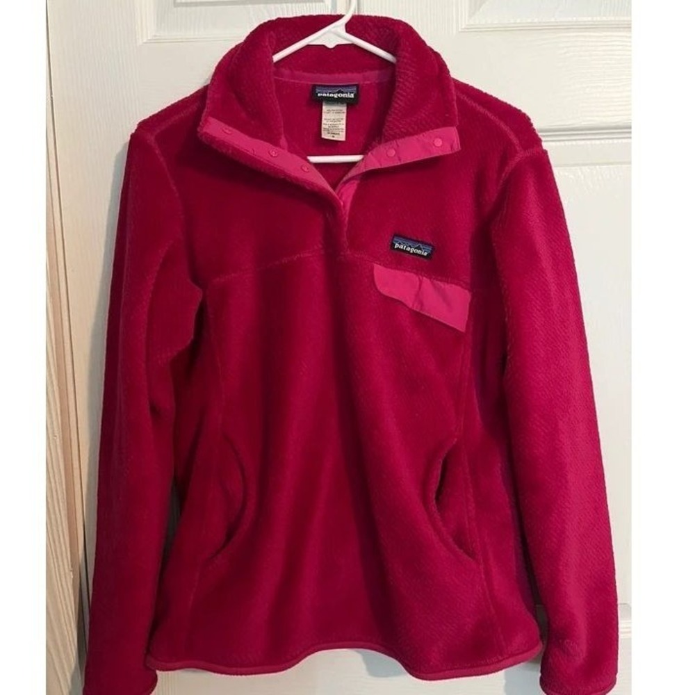 Patagonia Re-Tool Snap-T Pullover Women's M Cupcake Pink Fleece FA14